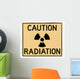 caution radiation Wall Decal