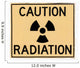 caution radiation Wall Decal