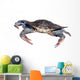 blue crab isolated over white 2 Wall Decal