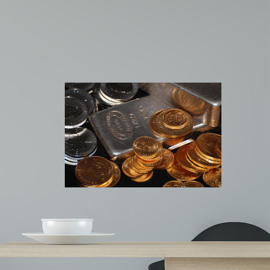 Gold and Silver Wall Mural