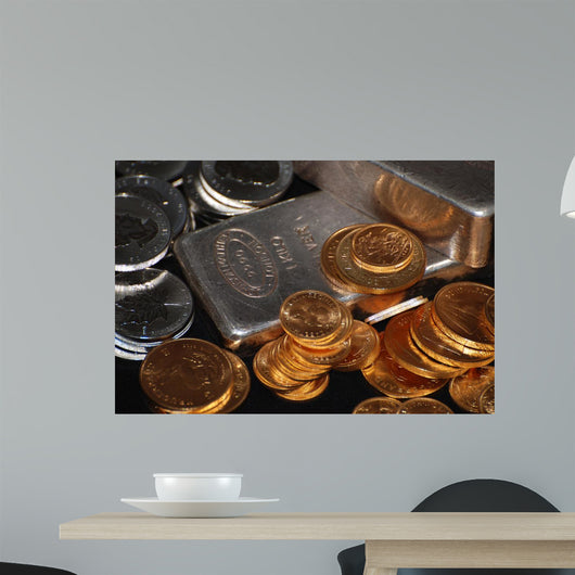 Gold and Silver Wall Mural
