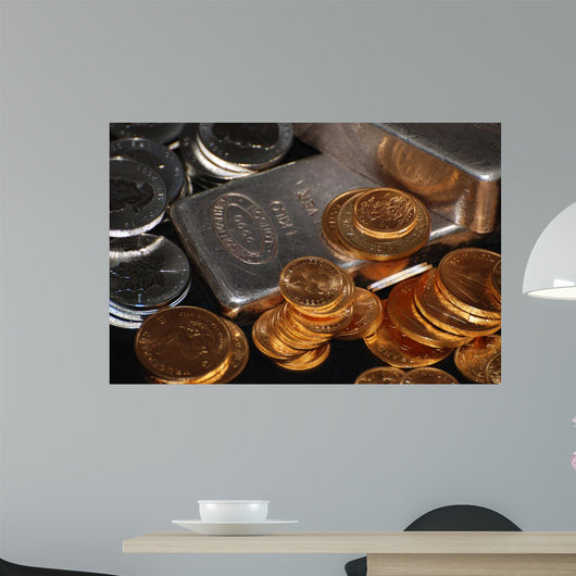 Gold and Silver Wall Mural