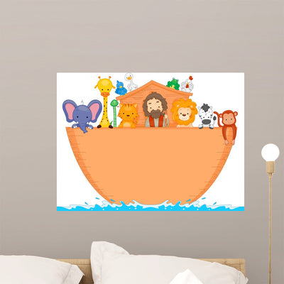 Cute Baby Noahs Ark shown on a wall