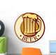 Vector Beer Glass badge Wall Decal