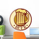 Vector Beer Glass badge Wall Decal