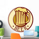 Vector Beer Glass badge Wall Decal