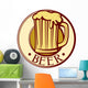 Vector Beer Glass badge Wall Decal