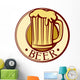 Vector Beer Glass badge Wall Decal