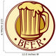Vector Beer Glass badge Wall Decal