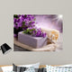 natural flower soap with scrub sponge Wall Mural