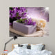 natural flower soap with scrub sponge Wall Mural