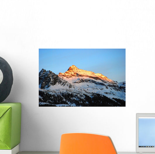 sunset over mountains Wall Mural