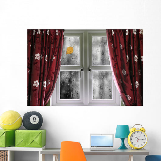 Rain Window with Curtains