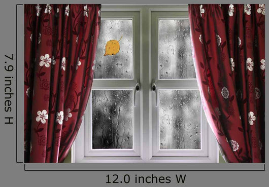 Rain Window with Curtains