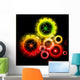 Glowing Techno Gears Wall Mural