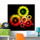 Glowing Techno Gears Wall Mural