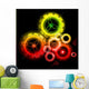 Glowing Techno Gears Wall Mural