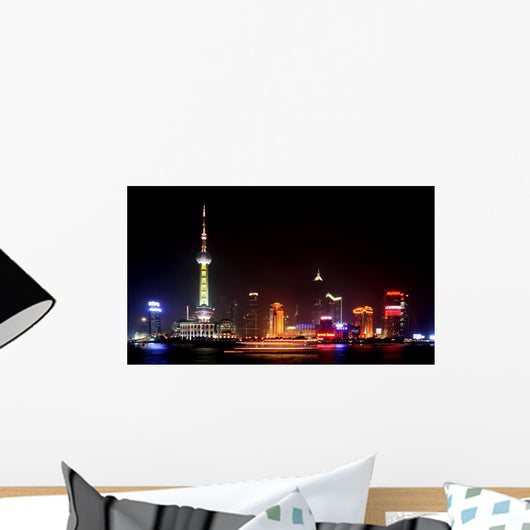 the night modern shanghai Wall Mural