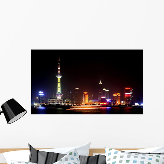 the night modern shanghai Wall Mural