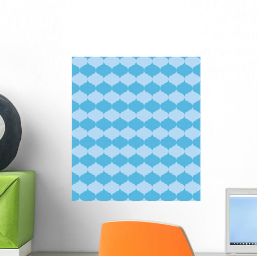 Vector Seamless Blue Pattern Wall Decal
