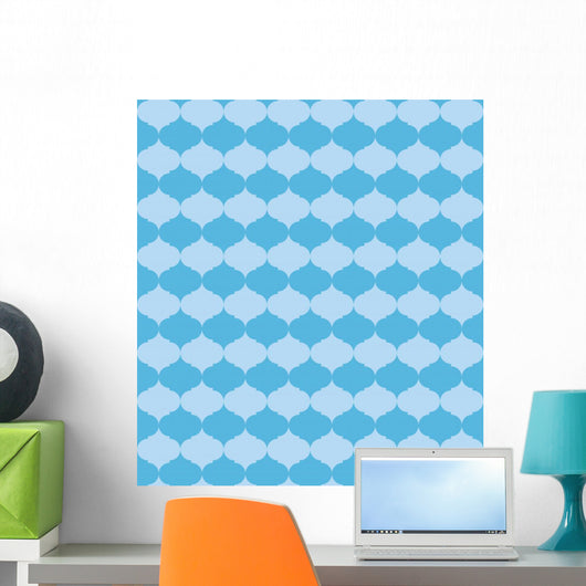 Vector Seamless Blue Pattern Wall Decal