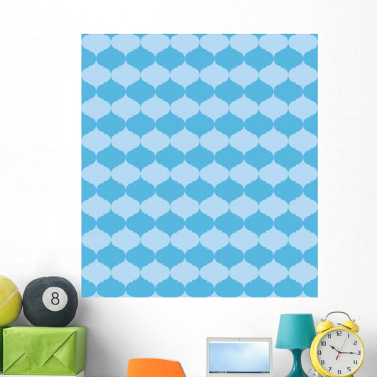Vector Seamless Blue Pattern Wall Decal