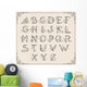 Calligraphic Alphabet Wall Mural