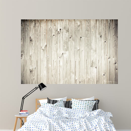 weathered wood plank fence Wall Mural