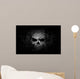 Grunge Skull Dark Background Wall Mural