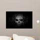 Grunge Skull Dark Background Wall Mural
