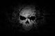 Grunge Skull Dark Background Wall Mural