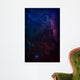Vertical Outer Space Nebula Blueprint Wall Mural