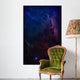 Vertical Outer Space Nebula Blueprint Wall Mural