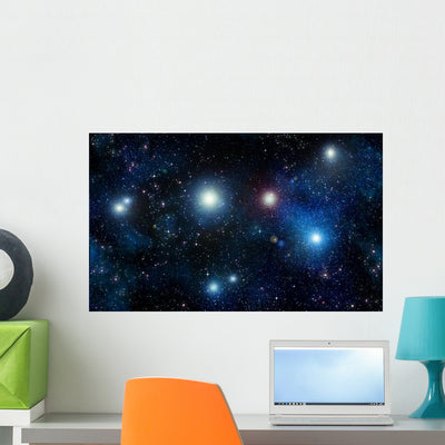 Stars Space or Night shown on a wall
