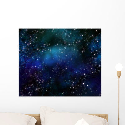 Deep Space Night Sky shown on a wall