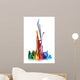 Colorful paint splashing isolated on white Wall Decal
