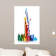 Colorful paint splashing isolated on white Wall Decal