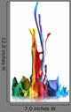 Colorful paint splashing isolated on white Wall Decal