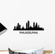 Skyline Philadelphia Wall Decal