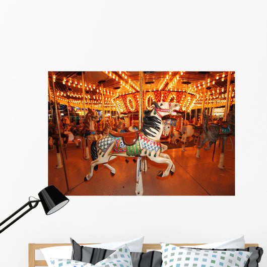 Beautifully Decorated Carousal Horses