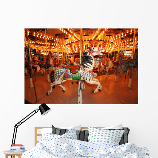 Beautifully Decorated Carousal Horses