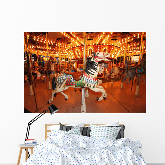 Beautifully Decorated Carousal Horses