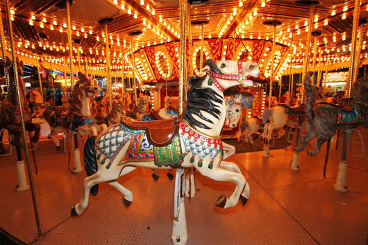 Beautifully Decorated Carousal Horses