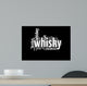 Whisky word collage isolated on black Wall Mural