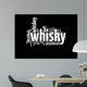 Whisky word collage isolated on black Wall Mural
