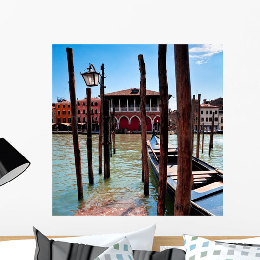 Parking Place for Gondolas in Venice Wall Mural