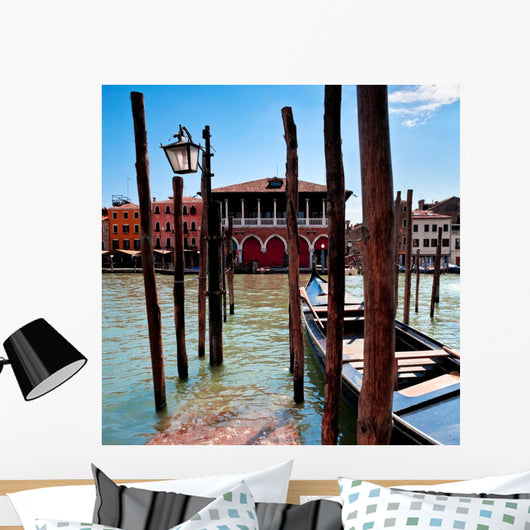 Parking Place for Gondolas in Venice Wall Mural