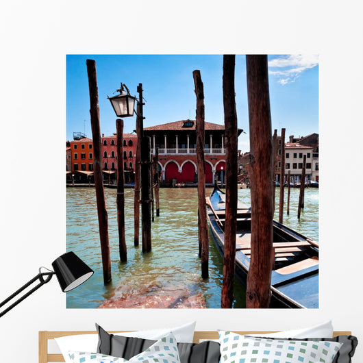 Parking Place for Gondolas in Venice Wall Mural