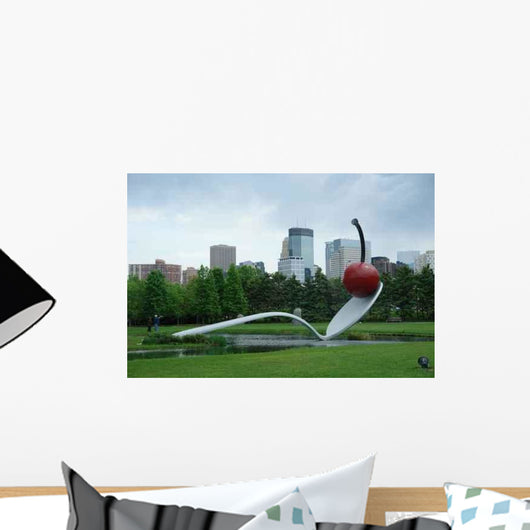 Minneapolis Skyline from Sculpture Wall Decal