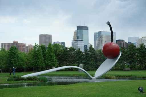 Minneapolis Skyline from Sculpture Wall Decal